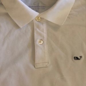 Vineyard Vines Boys White  XL Polo Shirt